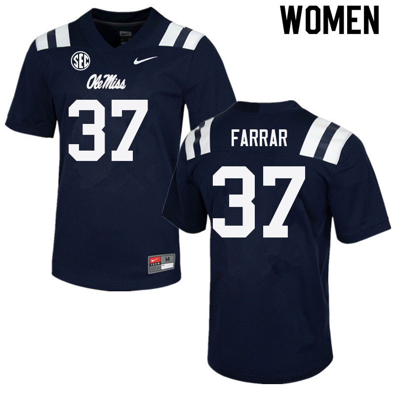 Hayden Farrar Ole Miss Rebels NCAA Women's Navy #37 Stitched Limited College Football Jersey INC8458UT